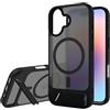 Nekiyo Tech Custodia Magnetica Pieghevole con Cavalletto per Compatible with iPhone 17, Protezione Antishock di Grado Militare Anti-Impronte Digitali Presa Migliorata Copertura Opaca - Nero