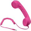 sourcing map 3.5mm Retro Telefono Ricevitore per Microfono Altoparlante Rosa Rosso