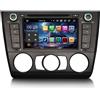 Erisin 8-Core Android 14 Bluetooth 5.0 DVD Autoradio per BMW Serie 1 E81 E82 E88 7 Pollici Schermo Tattile Supporta GPS Navigatore Wireless CarPlay Android Auto DAB+ OBD2 TPMS FM 4GB RAM+64GB ROM