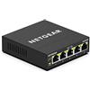 NETGEAR Switch di rete gestito Gigabit Ethernet a 5 porte (GS305E) - montaggio su scrivania o parete, hub di rete domestica, splitter Ethernet per ufficio, funzionamento silenzioso