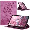 LSPCASA Custodia per Samsung Galaxy Tab A 10,1 pollici 2016 SM-T580/T585 | Folio con chiusura a ribalta in pelle PU, rotazione a 360°, con scomparti per carte, funzione supporto, portapenne