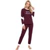 o-day Coconuda Set Pigiama Donna Invernale Caldo Cotone Lungo Manica Lunga
