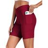 Ekouaer Pantaloncini da Bagno Donna Vita Alta Costumi da Bagno Asciugatura Rapida con Tasche,S-2XL