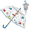 wooshwa Ombrello Trasparente Bambini per Bambino e Bambina | Leggero & Antivento, 8 Stecche in fibra di vetro, Impugnatura Facile, Apertura Automatica, per Scuola e Attività all'aperto