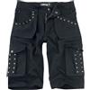 Gothicana by EMP Uomo Pantaloncini Neri con Rivetti