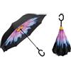 Braty Decorations Ombrello con manico a forma di C, Margherite viola, L