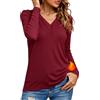 Crewhpo Maglia Termica Donna in Cotone con Pizzo e Scollo a V Calda | Tessuto Morbido, Interno Felpato Leggero, Pizzo sullo Scollo a V, Linea Aderente, Sottogiacca, Autunno Inverno