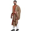 Weavers Villa Men's Woven Border Woollen Lohi Meditation Shawl Wrap