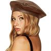 Wheebo Berretti in pelle PU per le donne francesi berretti cappelli artista pittore cappello classico solido stile