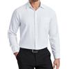 HISDERN Camicia da uomo a maniche lunghe, con bottoni, per il tempo libero da uomo, a contrasto interno, formale, affari, smoking, camicia da sposa