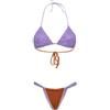 F**K Bikini Donna Triangolo con Slip Brasiliano Fisso Arancione SW1121-OR