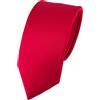 TigerTie Cravatta sottile in seta satinata, in diversi colori, tinta unita, 100% seta, larghezza 6 cm