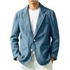 Generico Giacca da Uomo in Lino Moderna per Libero Sportiva Cappotti Sportivi Fit Casual vestibilità Normal con 2 Bottoni da Lavoro Completo Uomo Lino Slim Fit Estate Spiaggia Abiti Sposa