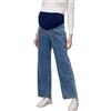 DOTBUY-SHOP Pantaloni Premaman Donna Jeans Invernali Eleganti M-2XL Pantaloni Premaman Donna Palazzo Curvy Skinny con Tasche per Gravidanza Lavoro Salotto