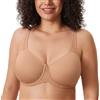 DELIMIRA Reggiseno Senza Cuciture Tshirt Taglie Forti | con Ferretto, Imbottito, Sostegno, Coppe Preformate, per Donna