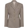 Hecatombic Elegante Blazer Plaid Pied De Poule da Donna 3 Bottoni Manica Lunga con Tasche Giacca Abito da Ufficio Slim Fit Moda Primavera E Autunno Giacca