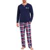 Marvmys Pigiama Uomo Due Pezzi Lungo a Quadri Manica Lunga con Tasche | Maglia girocollo disponibile con o senza taschino. Pantaloni a quadri con taglio dritto e tasche laterali integrate.