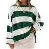 shownicer Donna Maglia Casual Manica Lunga Righe Girocollo Maglione Pullover Inverno Autunno Maglione a Maglia Oversize Sweater Top