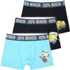 Get Trend Minions 3 Pezzi Boxer Bambino 4-12 Anni, Mutande Intimo Ragazzo, Elasticizzato e Traspirante, Regalo Bambino