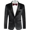 COOFANDY Giacca da uomo in velluto con un bottone, per cena, ballo di fine anno, matrimonio, giacca blazer