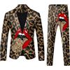 ENEN Vestito da Uomo Viola per SanValentino, 2 Pezzi, Slim Fit, da Uomo, Divertente, Elegante Giacca con Pantaloni, Abito da Sposa per San Valentino