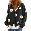 BGFIPAJG Cardigan Blu Donna Elegante Camice Donna Estive Camicie Donna Estive Lunghe Camicie Lunghe Donna Cotone Top Nero Donna Elegante con Pizzo Cardigan Donna Primaverile Corto