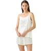Noidinotte; more than pyjamas Noidinotte - Pigiama Donna in Cotone Top bretellina con Fiocco Stampato e Pantalone Corto Articolo Pois