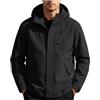 Generic Giacca da corsa da uomo, leggera, impermeabile, con cappuccio, giacca antipioggia classica con zip intera, giacca softshell 3 in 1, protezione solare, ad asciugatura rapida, traspirante, tasche