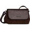 TOM TAILOR borsa a tracolla Quinn Flap Bag No Zip Dark Brown marrone scuro