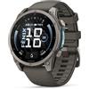 Garmin fēnix 9 (51mm) - Titanio con cinturino in silicone Pebble Gray