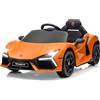 LALAHO Auto elettrica per bambini, 12 V, con telecomando da 2,4 GHz | Veicolo per bambini con clacson a LED, musica, avviamento delicato, veicolo elettrico con ruota ausiliaria