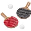 Hobbyfun Racchette da ping pong in miniatura con 2 palline, 2 x 0,2 x 3,2 cm, 1 paio Hobbyfun