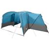 Generic Tenda Famiglia 12 Persone Grigio e Arancione con Portico