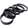 DIYEAH Spessori Forcella in Fibra di Carbonio Nero per Bici 31,8 MM | Tre Spessori Inclusi, Serie Sterzo Filettata 1 1/4 Pollici, Finitura Liscia per Gravel e Strada
