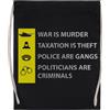 MAGITONE War Is Murder Taxation Is Theft Police Borsa Sportiva Nera Unisex Unisex Sport Bag Black Gym Sack