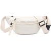 GGPEIH Marsupio da donna, a tracolla, alla moda, bianco, per il tempo libero, lo sport, unisex, con tracolla regolabile, per viaggi, corsa, scuola