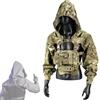 ZJIEYU Giacca da Combattimento Tattica con Cappuccio, Maglietta a Maniche Lunghe | Con tasche sul petto, porta-cellulari, tasche da cintura, tasche per granate stordenti, traspirante