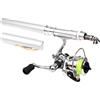 Genérico Canna da pesca a sfera, in metallo, 140 cm, asta telescopica tascabile | Attrezzatura portatile per ruscello e fiume