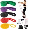ACOMTUO Elastici Fitness di 5 Livelli di Resistenza, con Ancoraggio Porta e Cover Protettiva, Maniglie, Elastico Palestra per Stretching, per Fitness, Yoga, Costruzione Muscolare