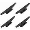Halynor Bitta d'Ormeggio in Nylon 100mm 4 Pezzi per Barca Kayak e Pontili | Antiruggine, Adatta all'Acqua Salata, Bordi Lisci Antiusura, Base Aperta Nera, Installazione Rapida a Viti