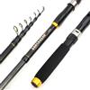 Lerutwis Modello YG010 NUOVO 2.1m 2.7m 3.6m Canna da pesca in fibra di carbonio Super corta tasca portatile Spinning Pole Telescopica Carpa Trota Canna da pesca sulla spiaggia