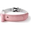 Tolanev Marsupio Running con Portaborraccia Cintura Corsa Impermeabile Donna Rosa | Nylon Elastan Leggero, Tasche per Smartphone Fino a 7 Pollici, Fibbia Elastica, Inserti Riflettenti, Trekking e Ciclismo