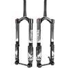LHHL 20/24/26 Forcella ammortizzata aria mountain bike asse passante 15x150mm | Conica Corsa reale 120mm Forcelle anteriore per mountain bike neve sabbia Rimbalzo Regolazione Freno a disco