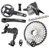 Qianly Trasmissione Monocorona con Guarnitura 1x10 Kit Trasmissione 10 velocità Completo per Ciclisti, 32T, Volano