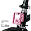 Besttoolifes Supporto per bici in lega leggera, 6,6 cm, design con naso di maiale | Lega di alluminio ad alta resistenza, durata leggera, vestibilità sicura a 3 fori, design con naso di maiale