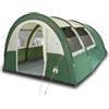 Generic Tenda Campeggio 4 Persone Grigio Arancione Impermeabile
