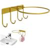 Generic Porta palline in metallo - Display portaoggetti sportivo a parete da 60 cm | organizer per ganci | Pallacanestro Calcio Pallavolo Baseball Allenamento Palla Appendiabiti Palestra Attrezzature