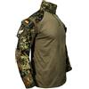 ZJIEYU Camicia Tattica da Campo, Camicia a Maniche Lunghe Flecktarn da Uomo | Camicia slim fit, maniche in stile militare, modello Rapid Assault a maniche lunghe, colletto rialzato