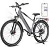 HITWAY 29" Bicicletta Elettrica Uomo, Batteria Rimovibile da 36V 12,8Ah, Autonomia 50-80KM, Motore 250W 25 km/h, Bici Elettrica a 7 Velocità con APP, Pedelec MTB Città E Bike per Adulti