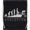 Jinbetee Mountain Bike Evolution Borsa Da Palestra Nera In Cotone Riutilizzabile Black Gym Bag Cotton Reusable Sport Sack